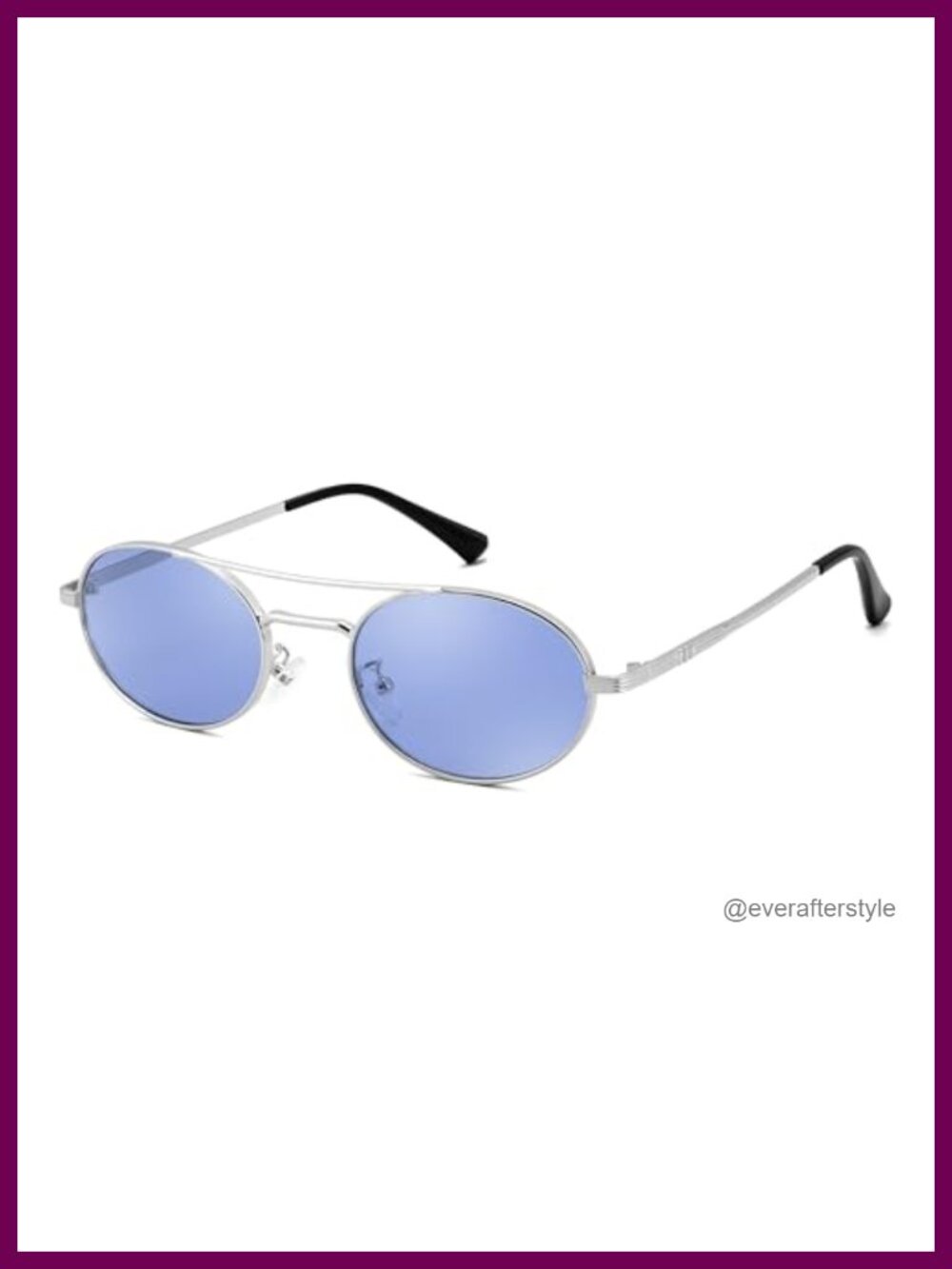 Retro Oval Metal Sunglasses UV400 Full Frame Fashion Shades Narrow